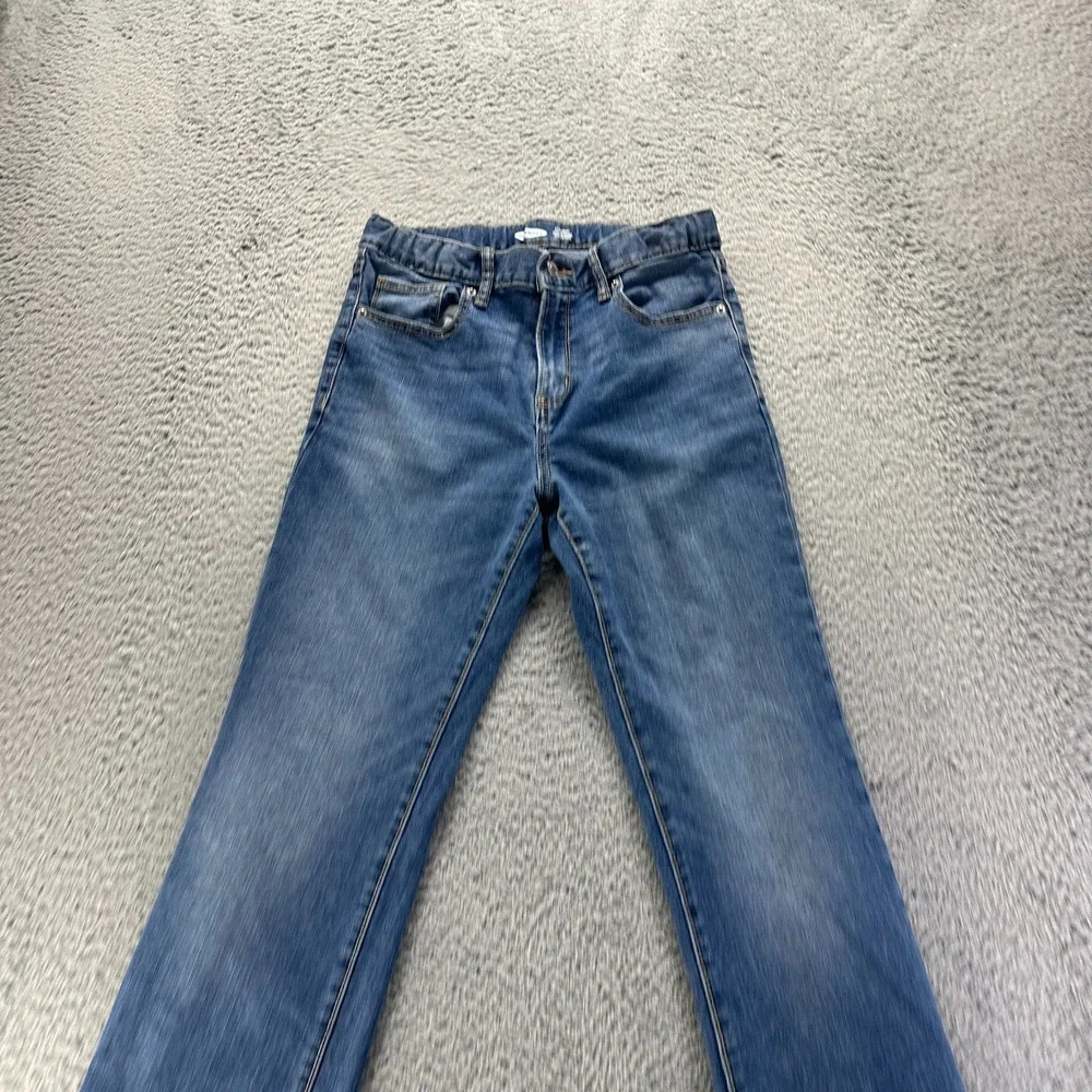 Old Navy Jeans Girls 16‎ Blue Denim Cotton Straight Leg Faded Stretch Workwear